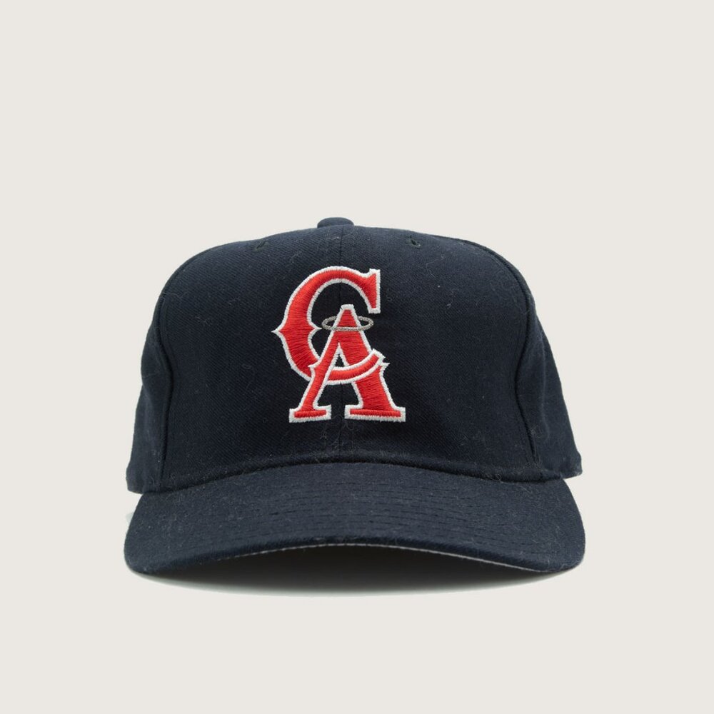 Vintage California Angels 100% Wool Baseball Cap Hat 7-3/8"